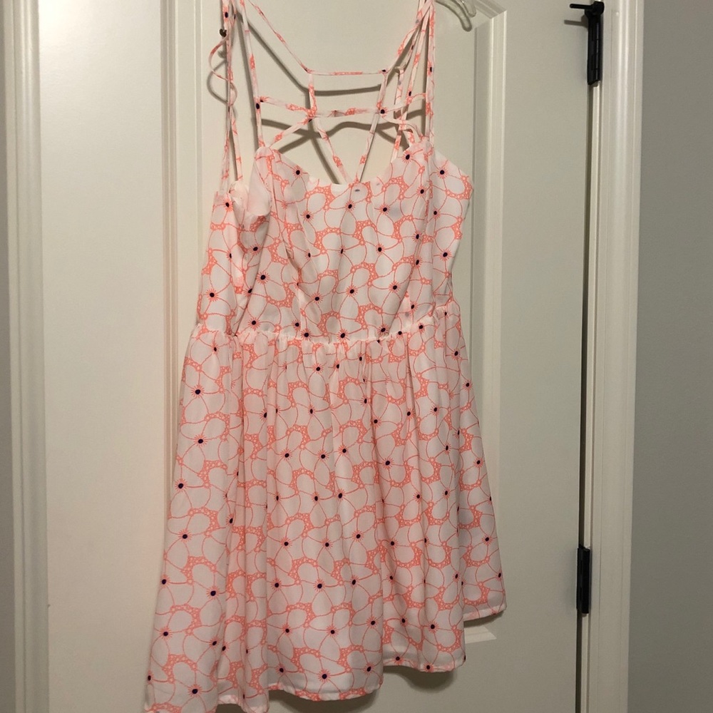 Hopes Pink Neon Floral Romper